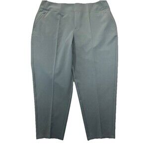 Athleta Endless High Rise Pant Womens Sz 18 Moss Green Stretch Zip Pocket Travel